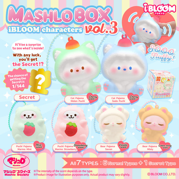 iBloom Characters Vol 3 Mashlo Box Blind Box Soft Scented Character Pajama Squishy