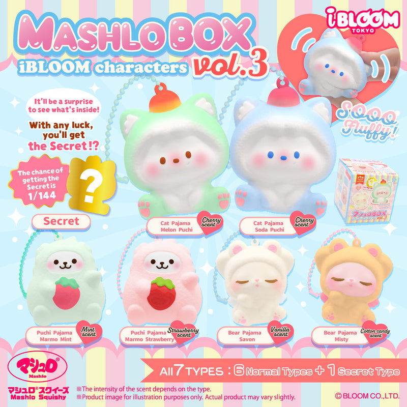 iBloom Squishy Mashlo Box iBLOOM Characters Vol.3 Blind Box Kawaii Soft Scented Slow Rising Stress Relief