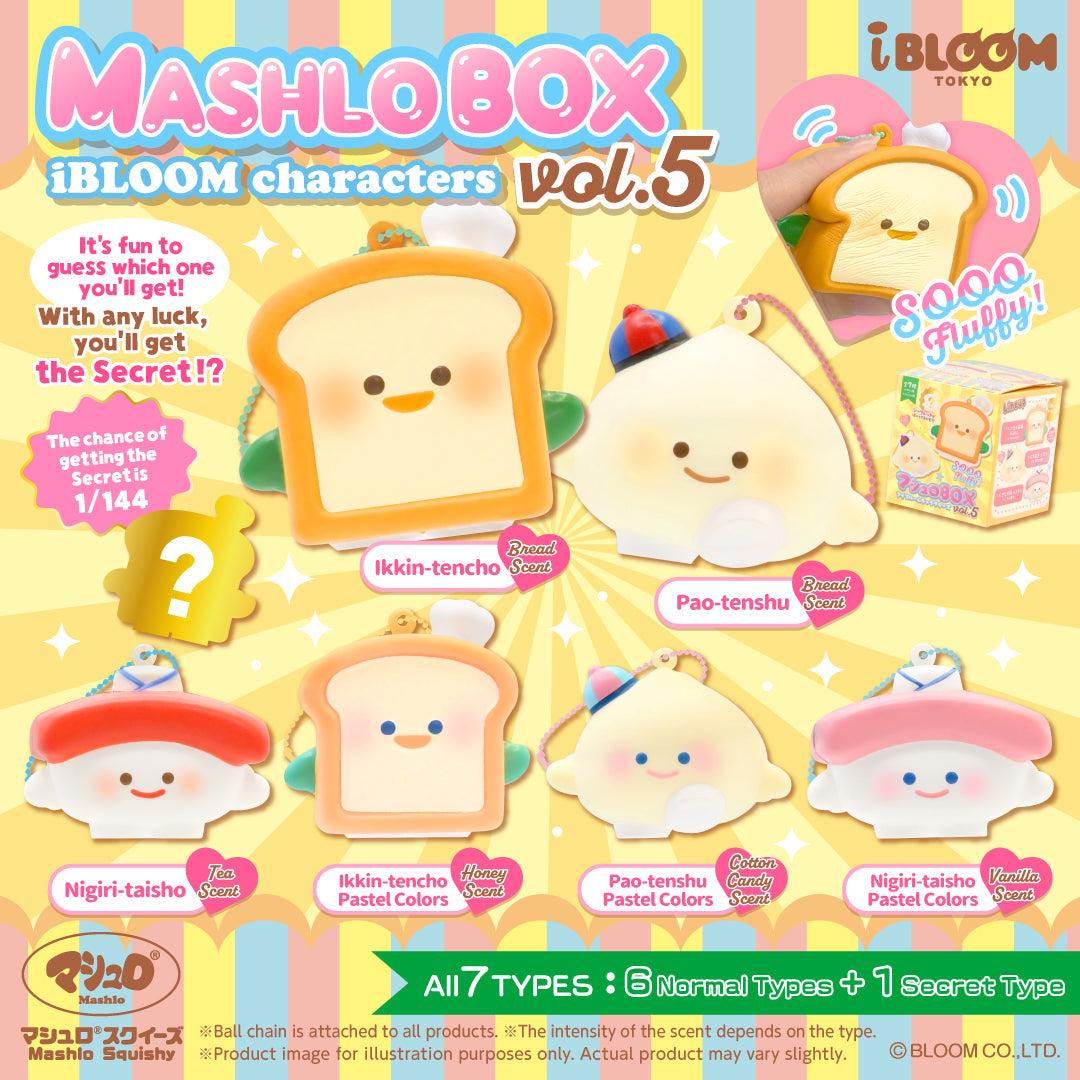 iBloom Squishy Mashlo Box iBLOOM Characters Vol.5 Blind Box Kawaii Soft Scented Slow Rising Stress Relief