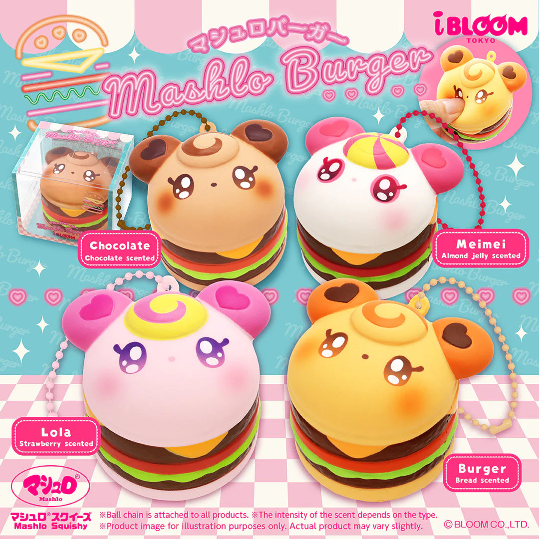iBloom Squishy Mashlo Burger Lollipop Girl Kawaii Soft Scented Slow Rising Stress Relief