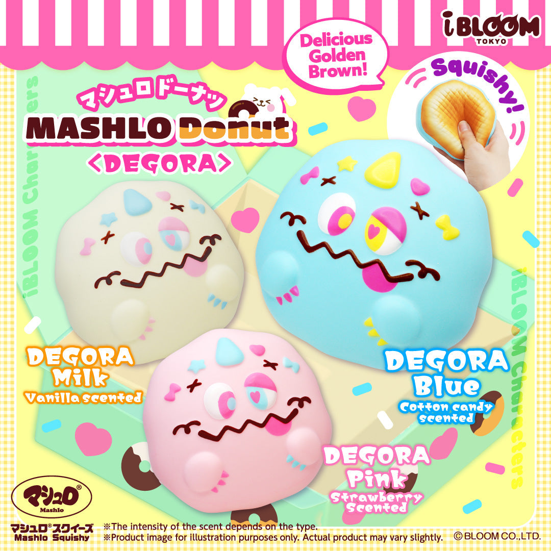 iBloom Squishy Mashlo Donuts DEGORA Kawaii Soft Scented Slow Rising Stress Relief