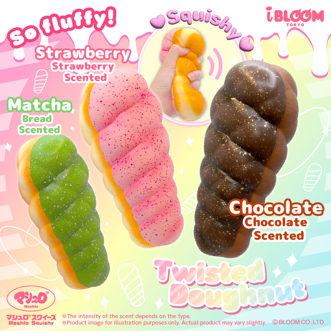 iBloom Squishy Twisted Doughnut Kawaii Soft Scented Slow Rising Stress Relief