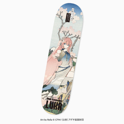 Piapro Characters Hatsune Miku x Katsushika Hokusai x Rella Collaboration Graphic Skateboard Deck Anime Merch