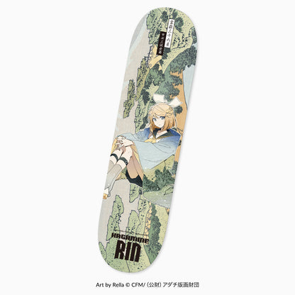Piapro Characters Hatsune Miku x Katsushika Hokusai x Rella Collaboration Graphic Skateboard Deck Anime Merch