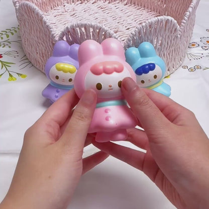 iBloom Squishy Rainy Day Bunny Kawaii Soft Scented Slow Rising Stress Relief